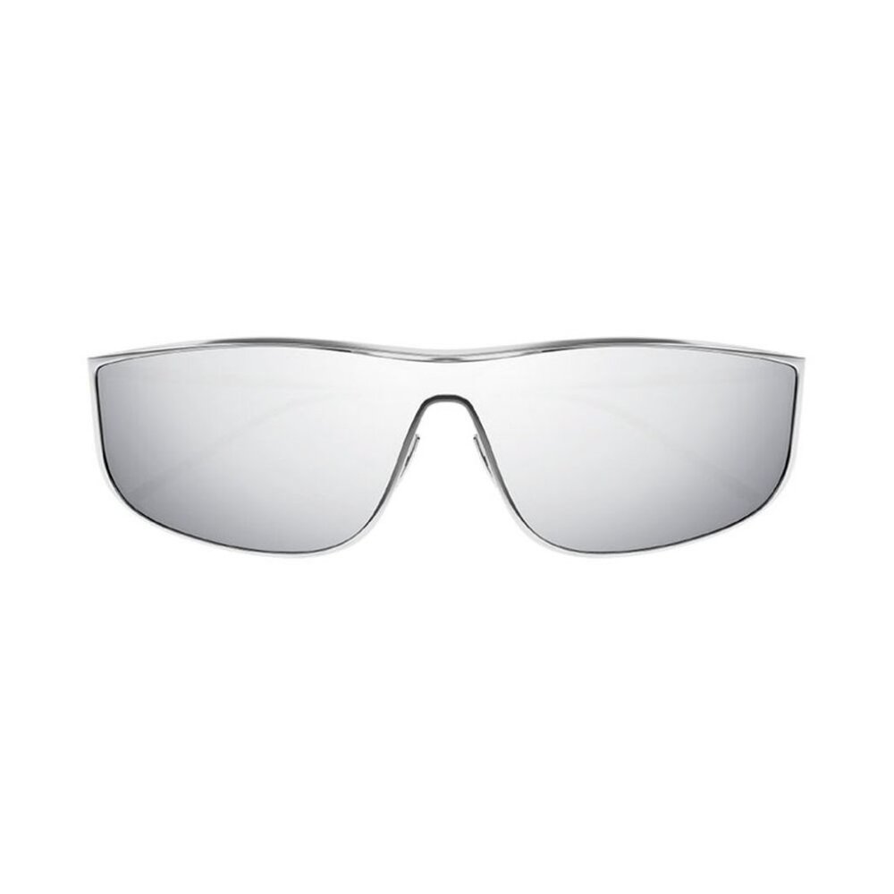 NEW SL605 LUNA 003 SAINT LAURENT SUNGLASSES SILVER UNISEX OVAL EYEWEAR - Picture 3 of 4